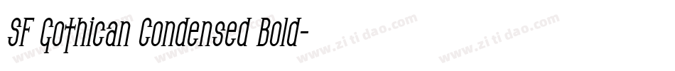 SF Gothican Condensed Bold字体转换